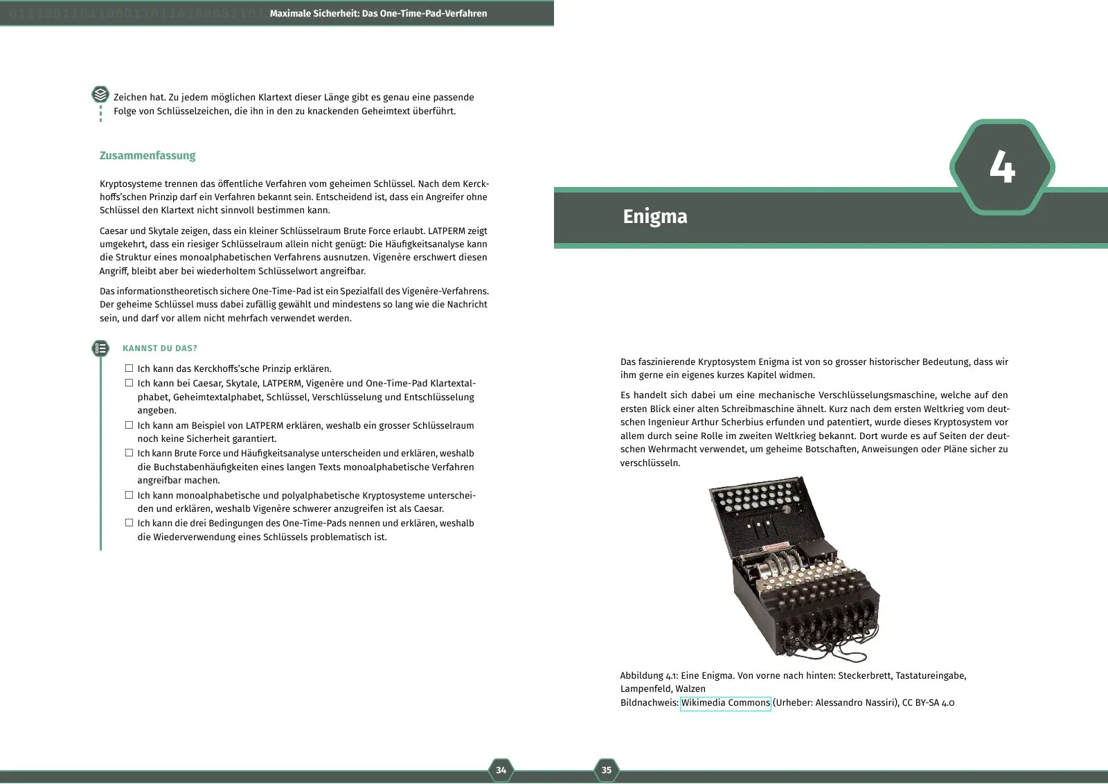 Doppelseite: Kapitel 4 – Enigma